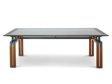 PASO DOBLE - Rectangular wooden executive desk with leather top by i 4 Mariani - view 2